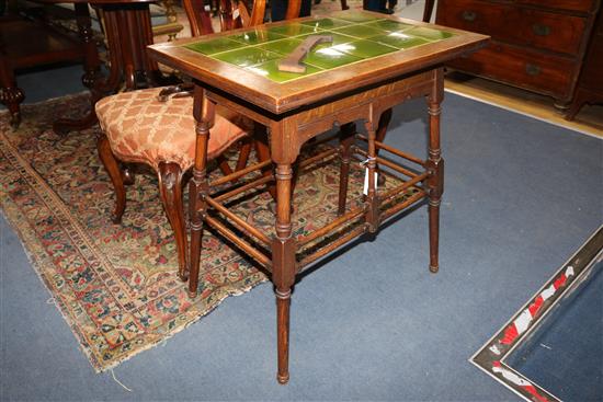 An Arts & Crafts oak rectangular centre table, probably Liberty & Co. 65 x 44cm